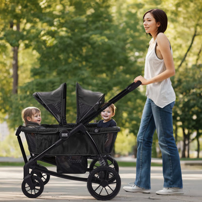 D005 - Compact All-Terrain Stroller Wagon for Two, 55 lbs Capacity