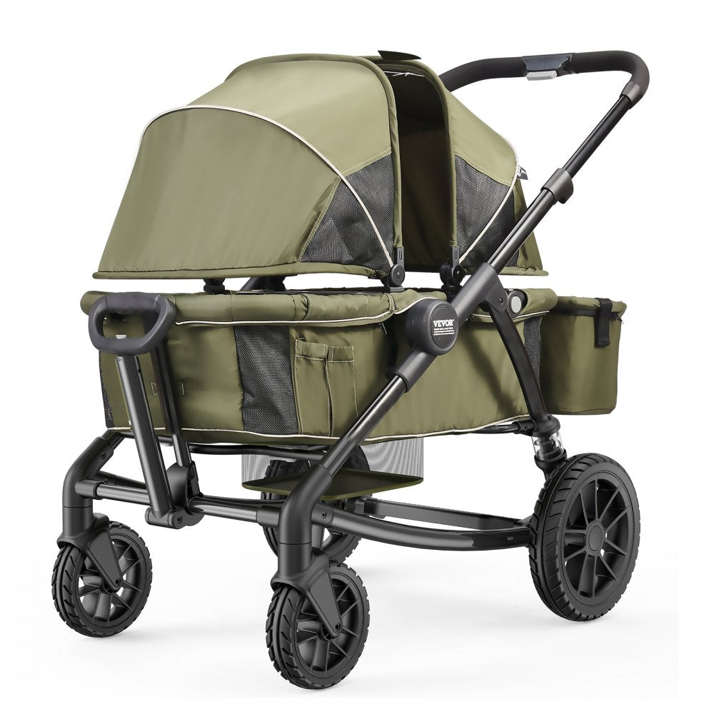 D005 - Compact All-Terrain Stroller Wagon for Twins, 55 lbs Capacity