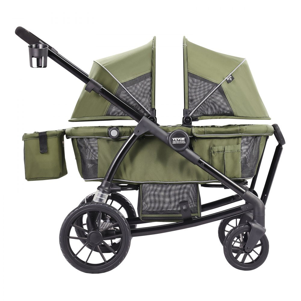 D005 - Compact All-Terrain Stroller Wagon for Twins, 55 lbs Capacity