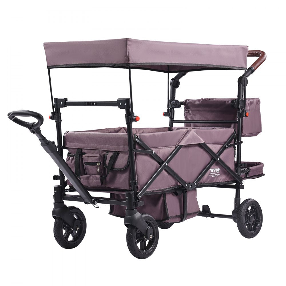 IM-662-AZ - Twin Ready Wagon Stroller with Canopy & Foldable Design
