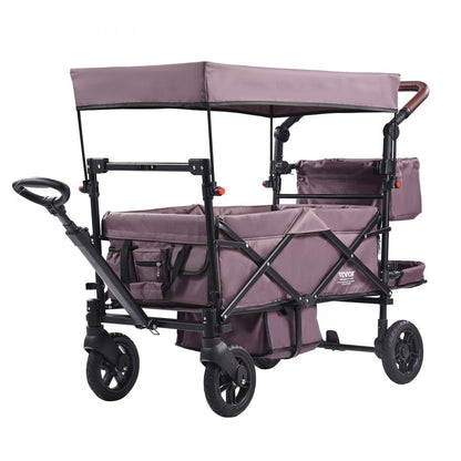 IM-662-AZ - Twin Ready Wagon Stroller with Canopy & Foldable Design