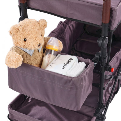 IM-662-AZ - Twin Ready Wagon Stroller with Canopy & Foldable Design
