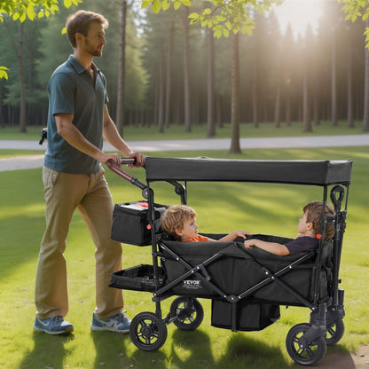 IM-662-HS - Quick-Fold VEVOR Wagon Stroller for 2 Kids, 55 lbs Capacity