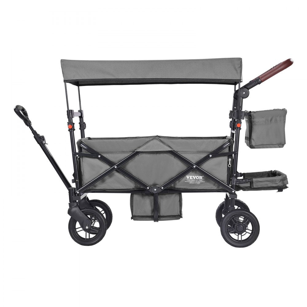IM-662-SH - Sturdy 2-Kid Wagon Stroller with Adjustable Canopy