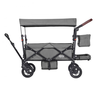 IM-662-SH - Sturdy 2-Kid Wagon Stroller with Adjustable Canopy