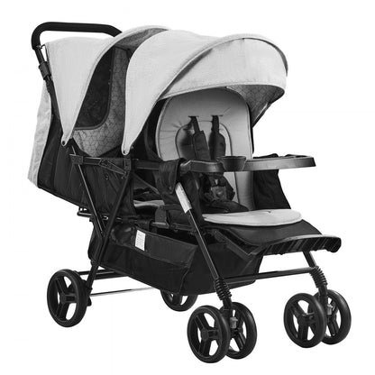 T33 - Portable Lightweight Double Stroller with Comfortable Seats