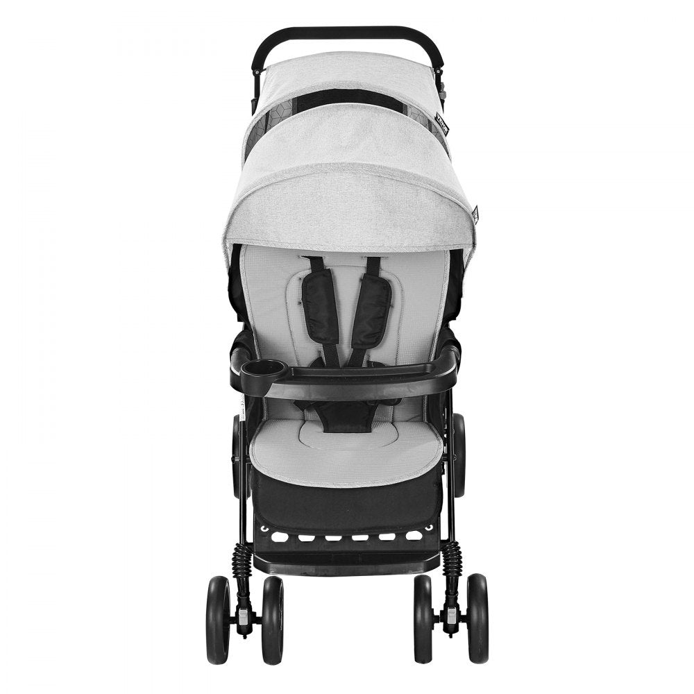 T33 - Portable Lightweight Double Stroller with Comfortable Seats