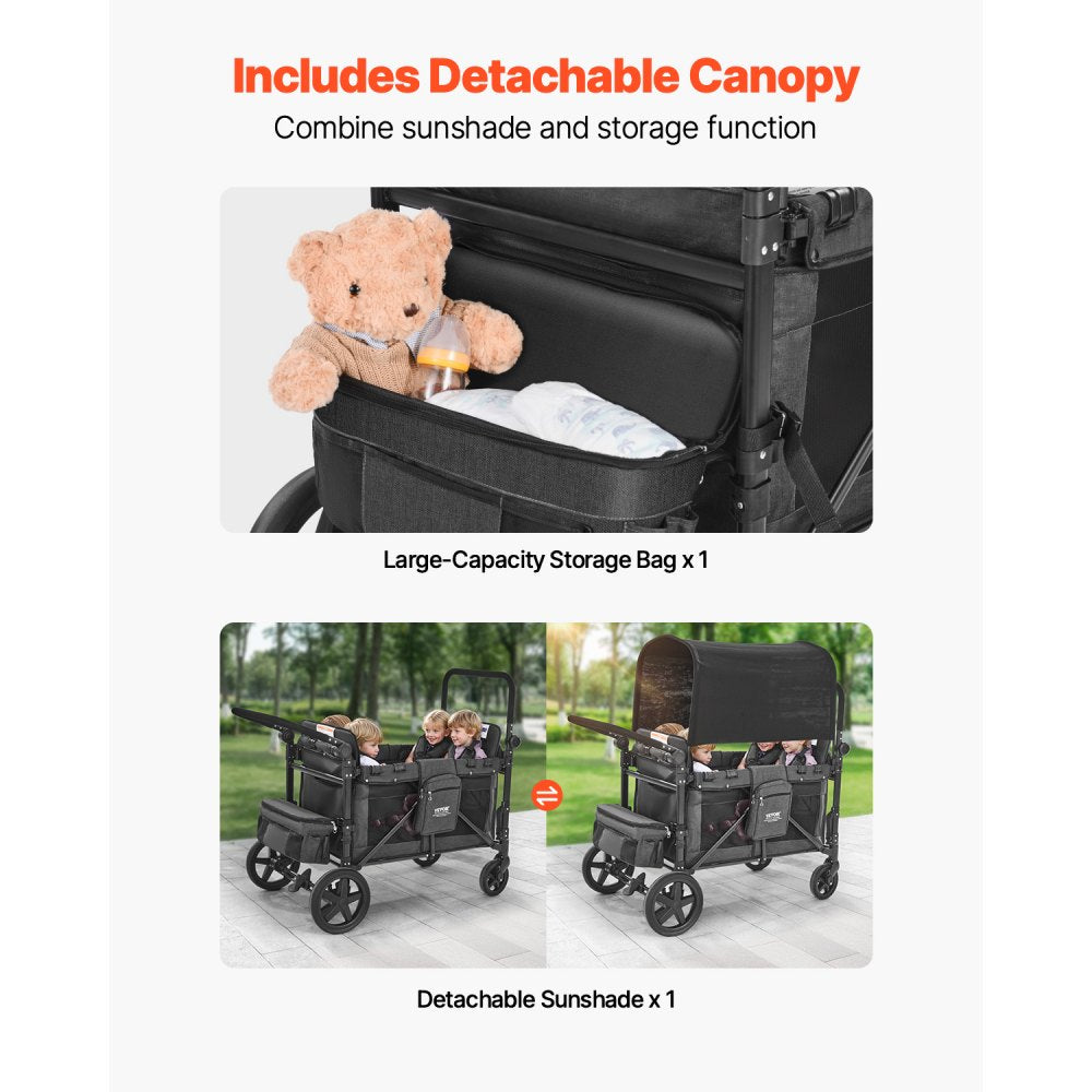 IM4seater-PS - 4-Seat Foldable Stroller Wagon with Durable Frame