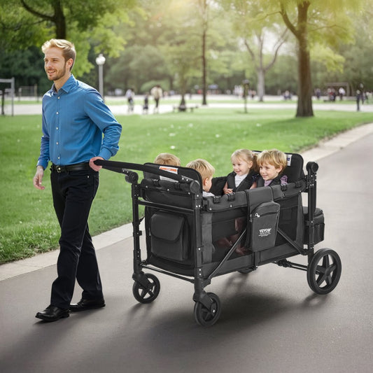 IM4seater-PS - 4-Seat Foldable Stroller Wagon with Durable Frame