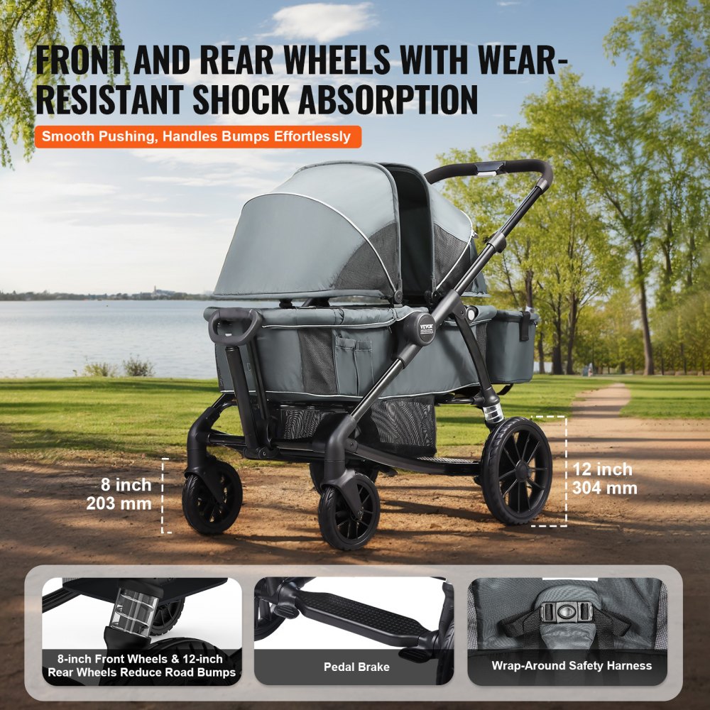 D005 - VEVOR Folding All-Terrain Wagon for Families - Supports 55lbs