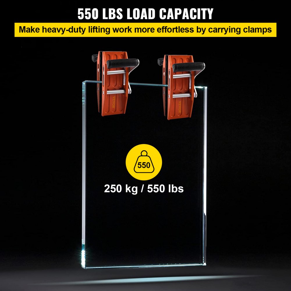 60BYJ - VEVOR Double-Handed Clamps for Lifting Panels, 550 lbs Capacity