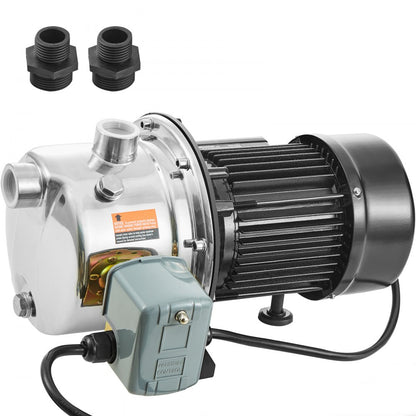 ZX11003 - High-Efficiency 1HP Stainless Steel Jet Pump, 18.5 GPM Flow