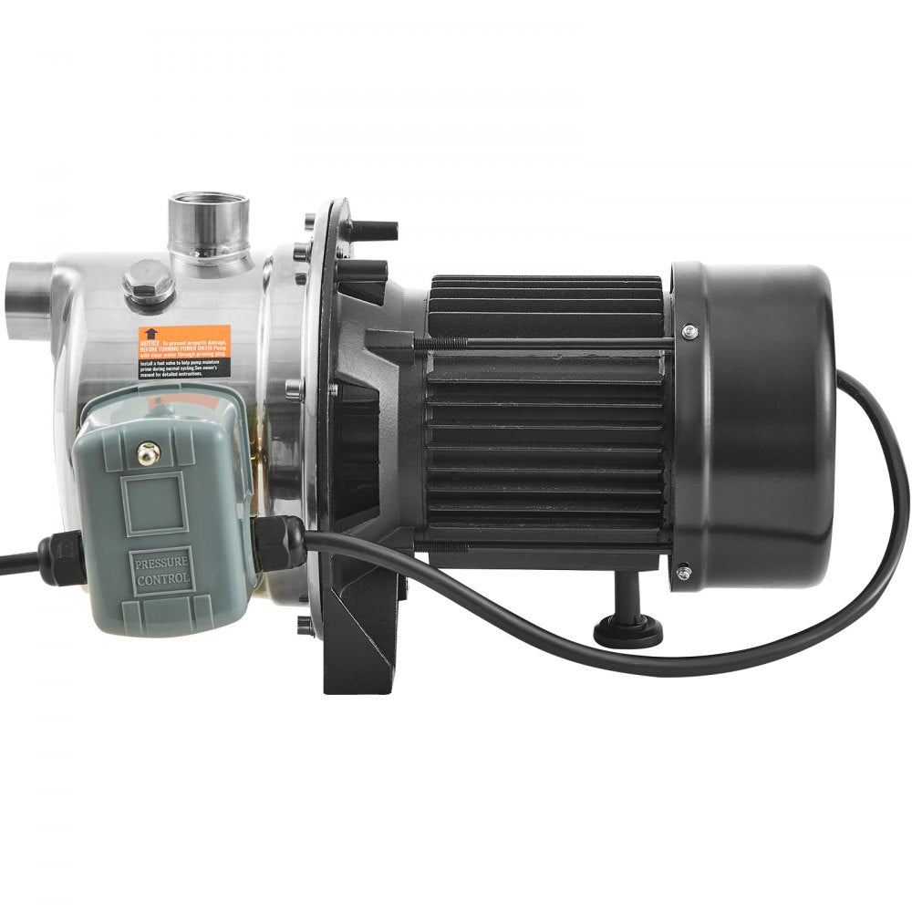 ZX11003 - High-Efficiency 1HP Stainless Steel Jet Pump, 18.5 GPM Flow