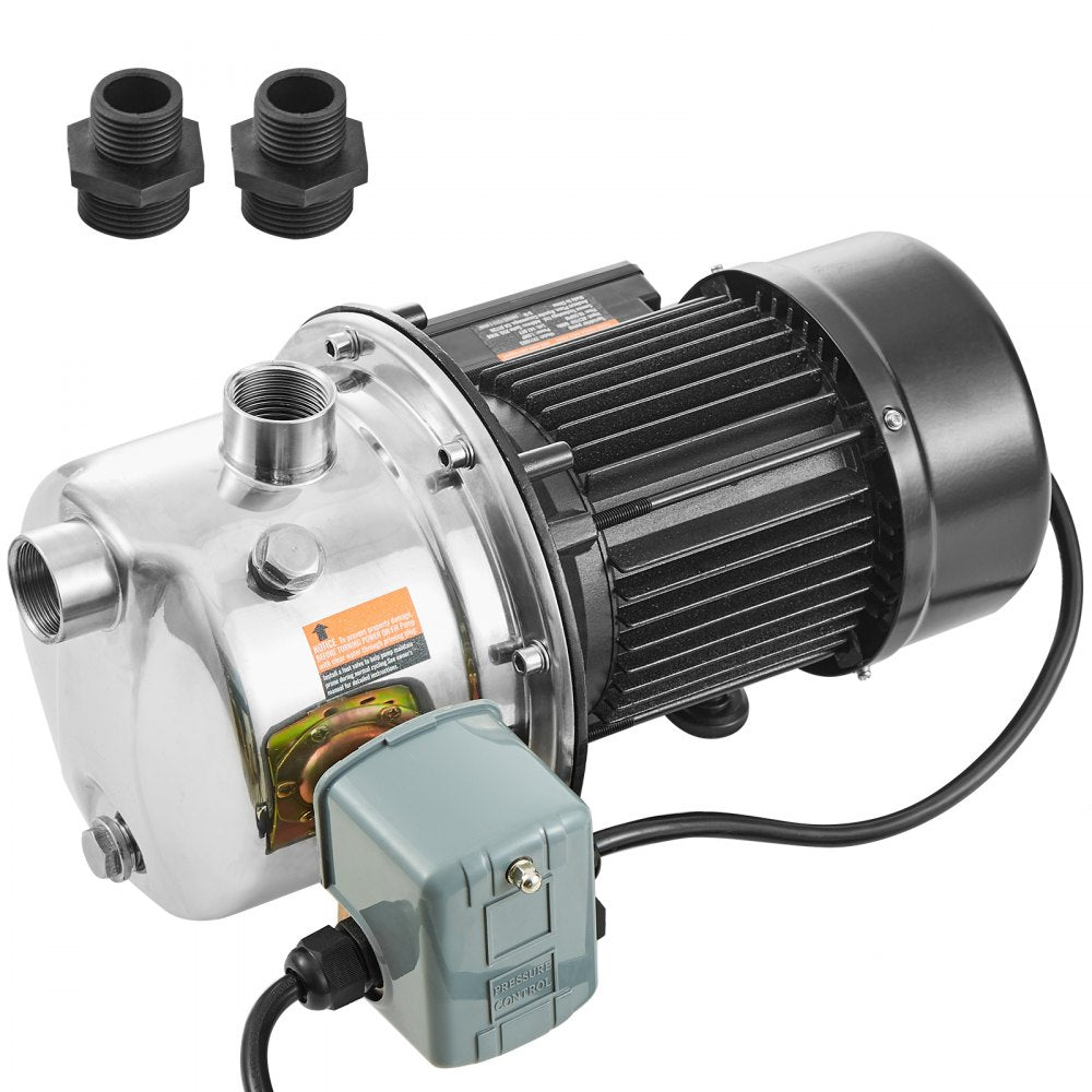 ZX11003 - High-Efficiency 1HP Stainless Steel Jet Pump, 18.5 GPM Flow