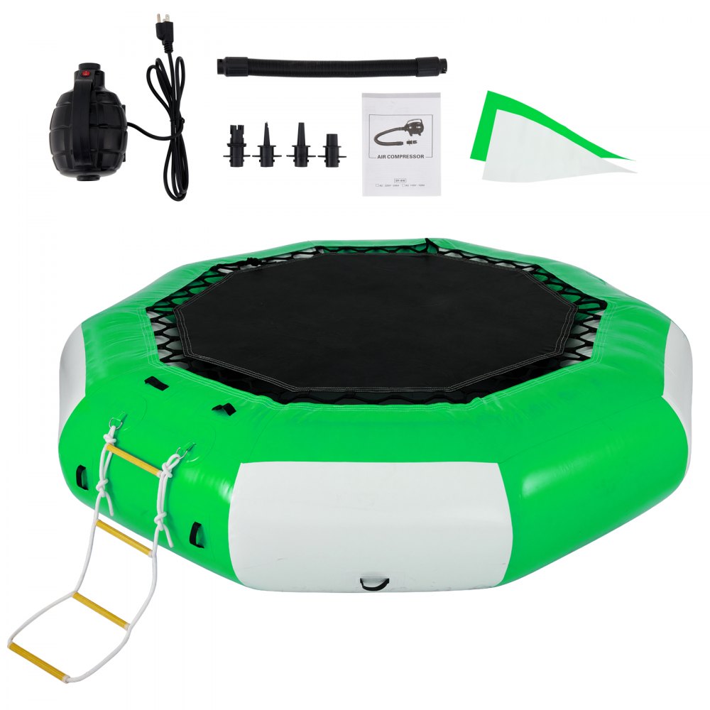 010482477164 - 10FT Inflatable Water Trampoline for Fun & Relaxation