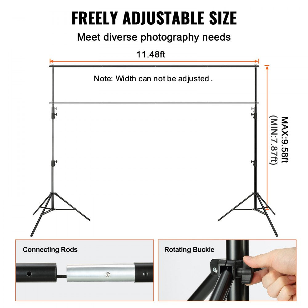 ZG-18-SJL - 12x10 ft Heavy Duty Backdrop Stand for Events