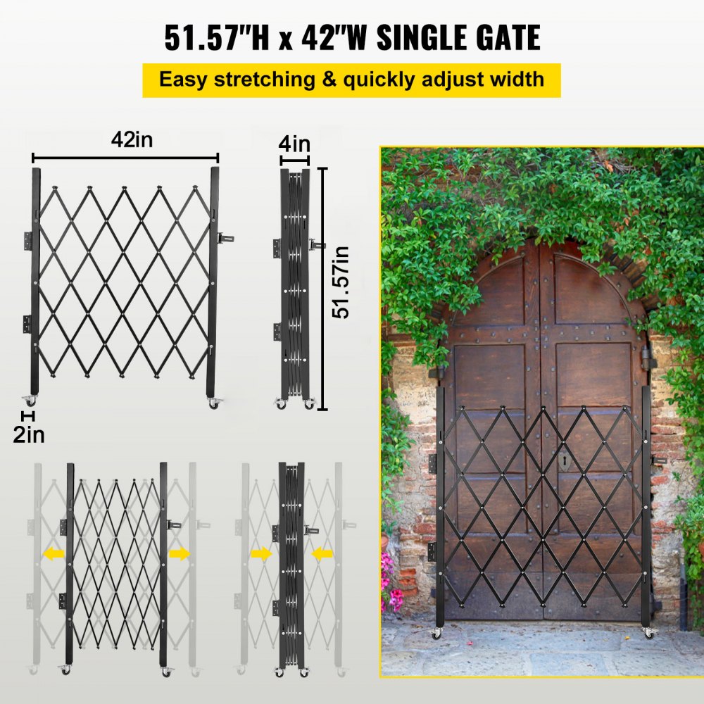 VV-SSFDM-0.91 - Durable Steel Expanding Security Gate for Home & Business