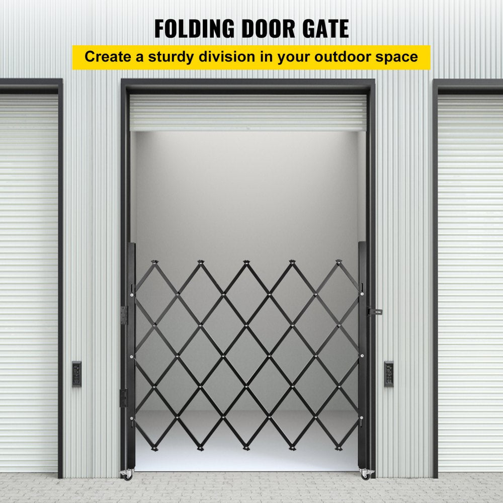 010683163000 - 48" H Steel Folding Security Gate, Expands 6.3" to 66" Wide