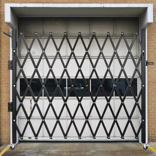 010337451216 - Heavy-Duty 7.1'H x 7.9' Folding Security Gate with Lock