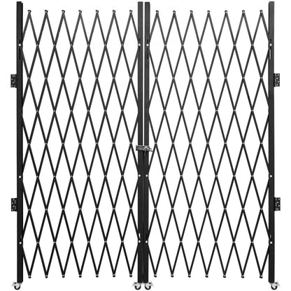 010227971874 - Adjustable 5.1' H Security Gate, Durable Steel, 0.7'-10.2' Width