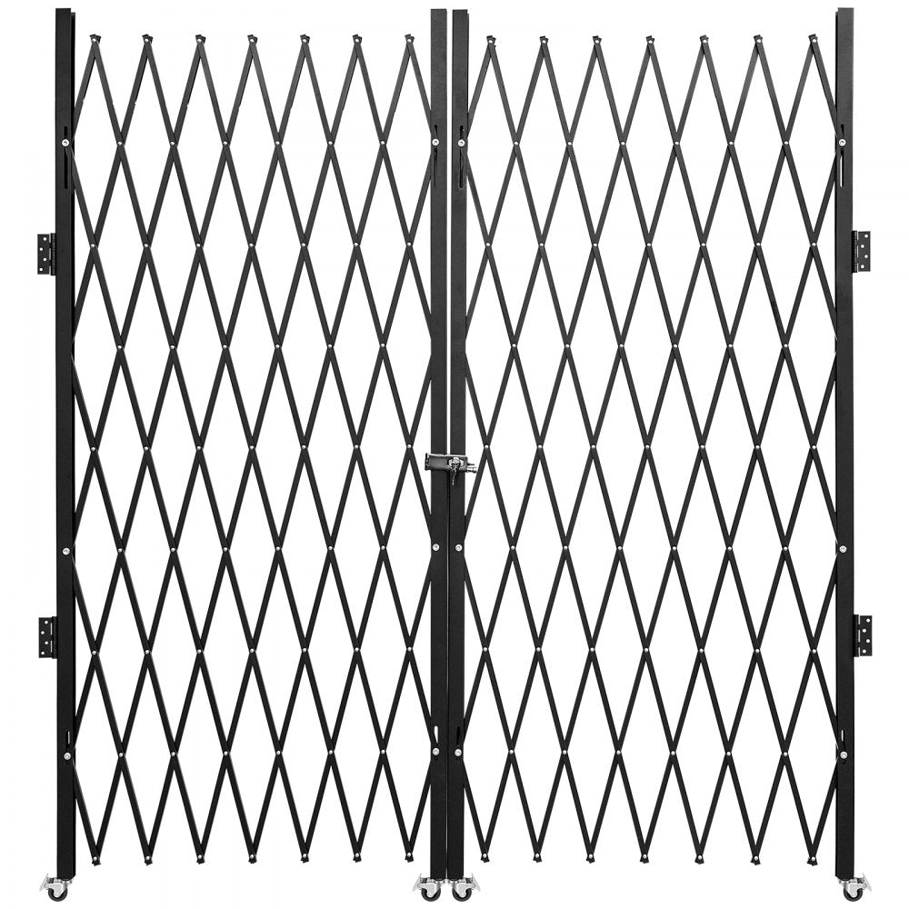 010227971874 - Adjustable 5.1' H Security Gate, Durable Steel, 0.7'-10.2' Width