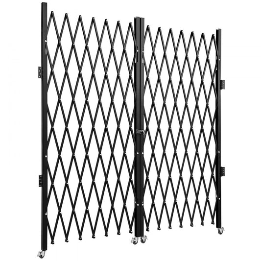 010227971874 - Adjustable 5.1' H Security Gate, Durable Steel, 0.7'-10.2' Width