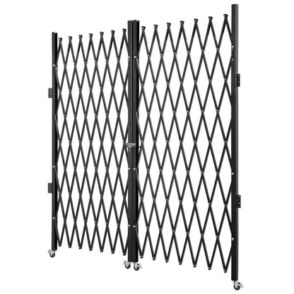010227971874 - Adjustable 5.1' H Security Gate, Durable Steel, 0.7'-10.2' Width