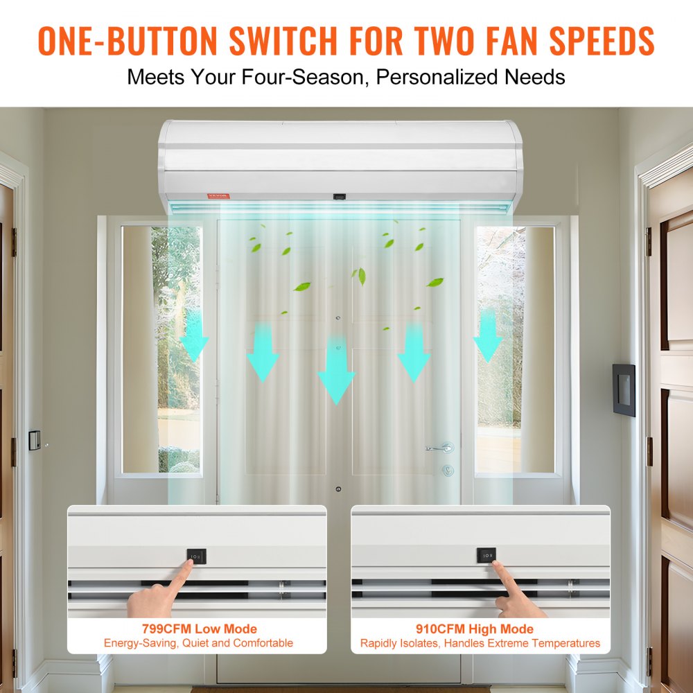 LFM120-900-U - 36" Wall-Mounted Air Curtain with 900 CFM Airflow