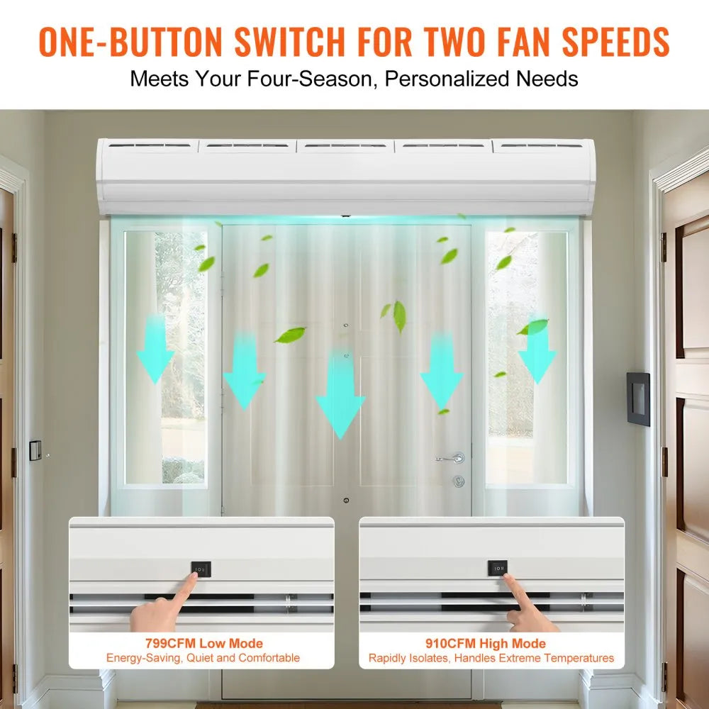 LFM120-1500-U - 60" Air Curtain 1500CFM with Dual-Speed Function