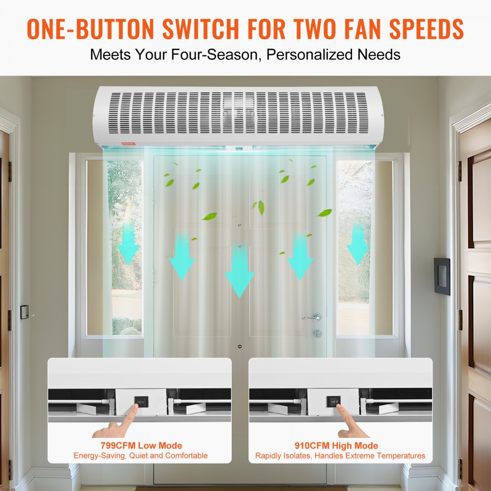 FM150-1050-U - 42" VEVOR Air Curtain with 1350 CFM Airflow