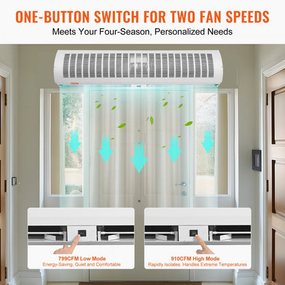FM150-1050-U - 42" VEVOR Air Curtain with 1350 CFM Airflow