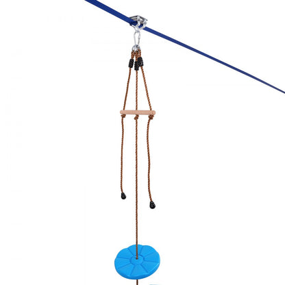 HL-52ft-008 - 52ft Zip Line Kit for Kids & Adults, 500 lb Capacity