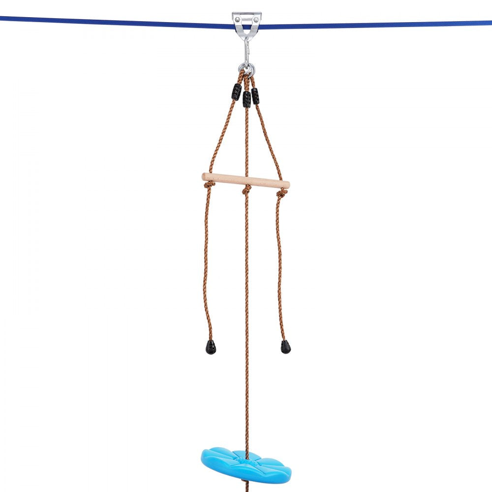 HL-52ft-008 - 52ft Zip Line Kit for Kids & Adults, 500 lb Capacity