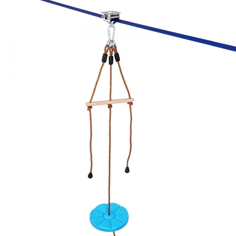 HL-52ft-008 - 52ft Zip Line Kit for Kids & Adults, 500 lb Capacity