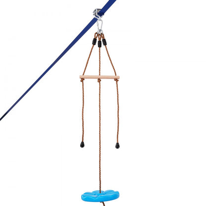 HL-52ft-008 - 52ft Zip Line Kit for Kids & Adults, 500 lb Capacity