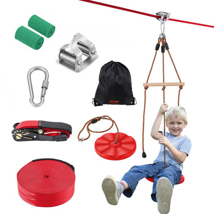 HL-65ft-009 - 65ft VEVOR Zipline Kit for 500 lb Capacity Fun!