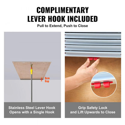 M6 - 23.6"x39.4" Automatic Attic Ladder, 350lb Capacity