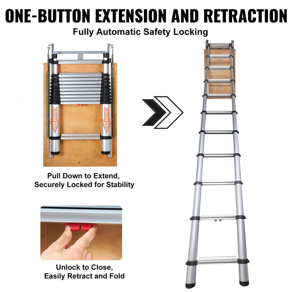 M6 - 23.6"x39.4" Automatic Attic Ladder, 350lb Capacity