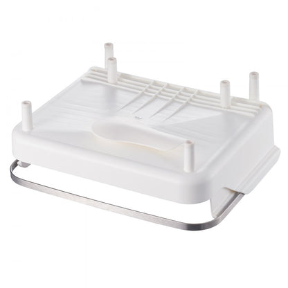 WK810171-3 - Expandable 18.5" VEVOR Stainless Steel Dish Rack with Rotatable Drainboard