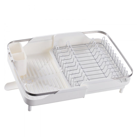 WK810171-3 - Expandable 18.5" VEVOR Stainless Steel Dish Rack with Rotatable Drainboard