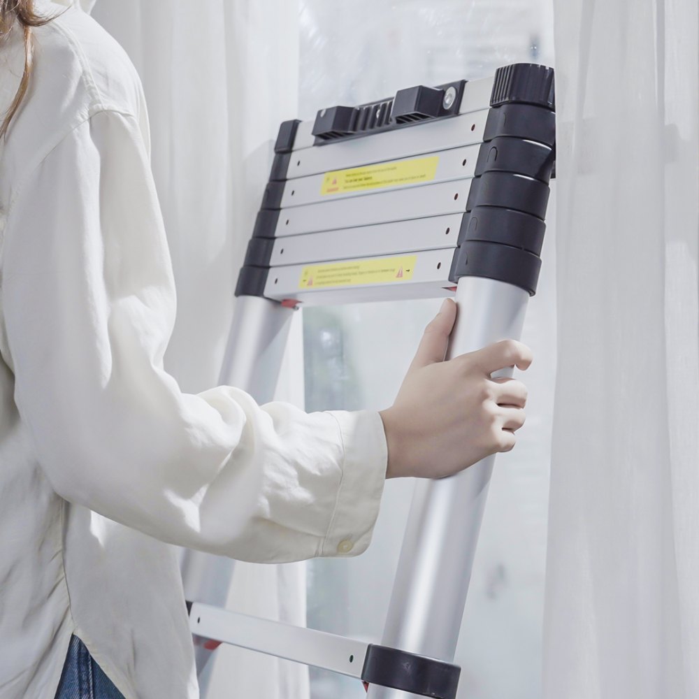 VV-SSLT-10.5 - 10.5 ft Aluminum Telescoping Ladder, Supports 375 lbs