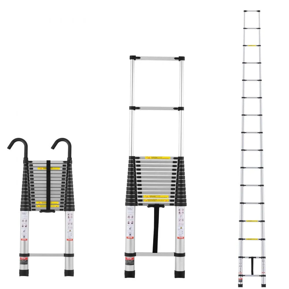 ML-1062P - 20.3FT Aluminum Telescoping Ladder with Non-Slip Support