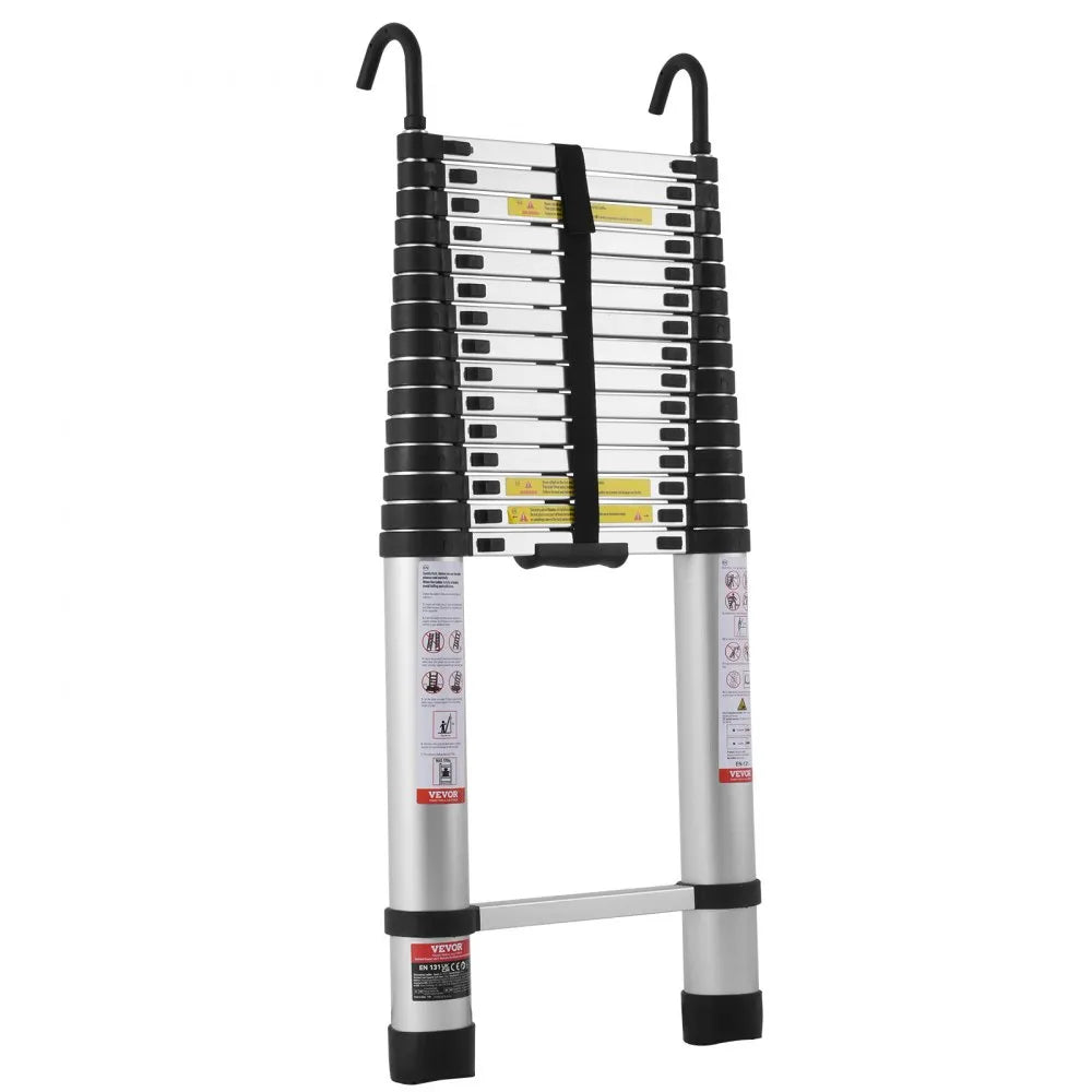 ML-1062P - 20.3FT Aluminum Telescoping Ladder with Non-Slip Support