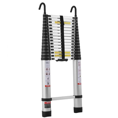 ML-1062P - 20.3FT Aluminum Telescoping Ladder with Non-Slip Support