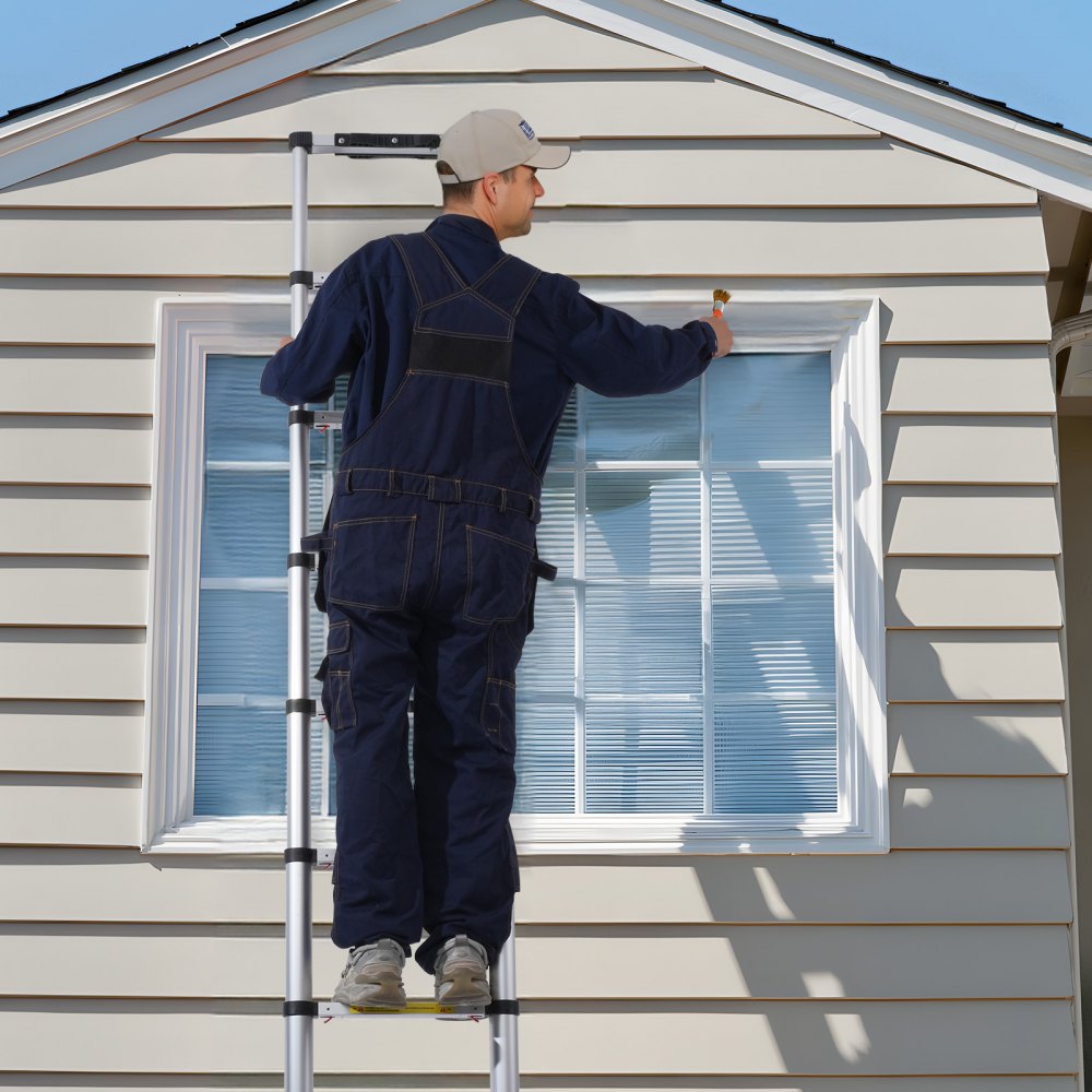 ML-1026PH - 8.5FT Aluminum Telescoping Ladder, 375 LBS Capacity, Non-Slip Tips