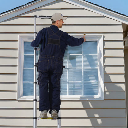 ML-1026PH - 8.5FT Aluminum Telescoping Ladder, 375 LBS Capacity, Non-Slip Tips