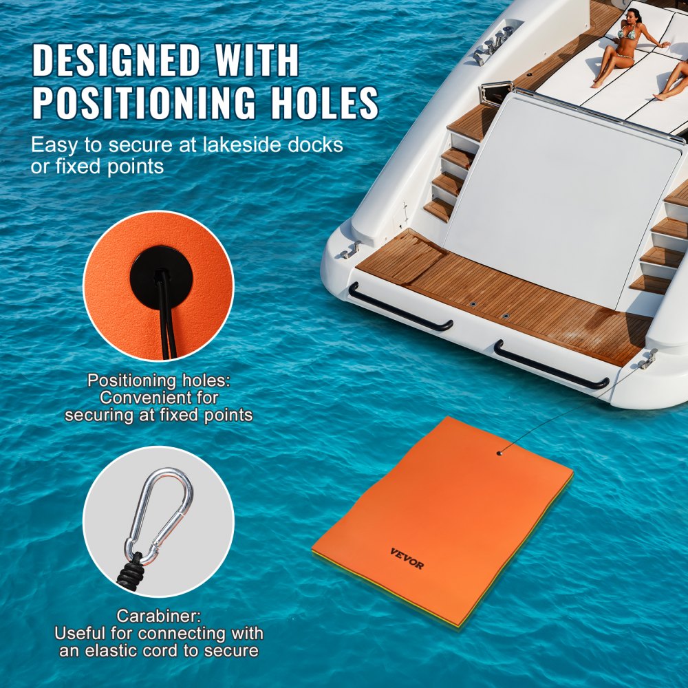 FS-108 - 9x6 ft Durable VEVOR Floating Mat for Lakes & Pools