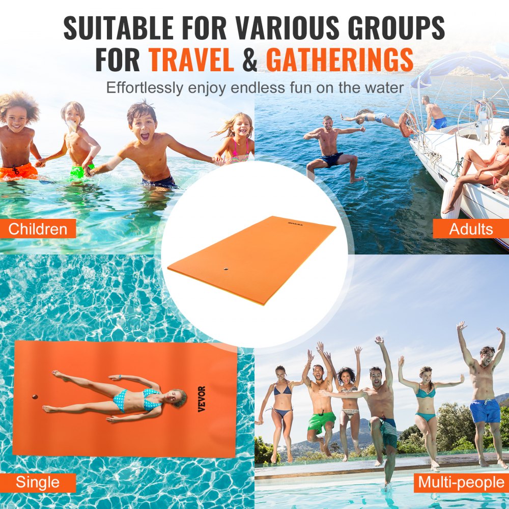 FS-144 - 12x6 FT Lightweight Lily Pad Mat for Lakes & Pools