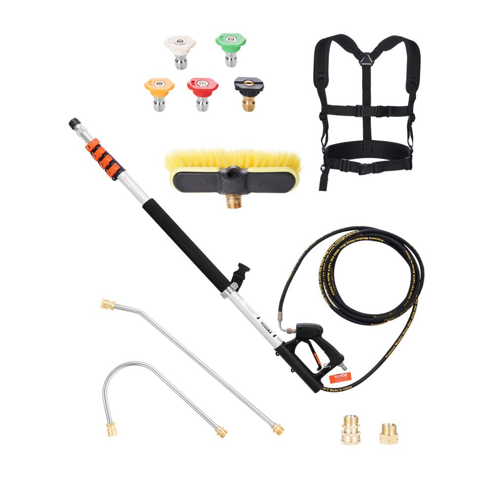QD-SSG03 - 18 ft Telescoping Pressure Washer Wand with Accessories