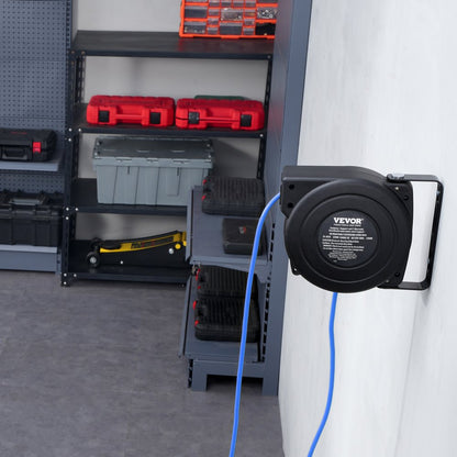 ZX-ZD70 - Durable 30FT Retractable Extension Cord Reel with 10A Breaker